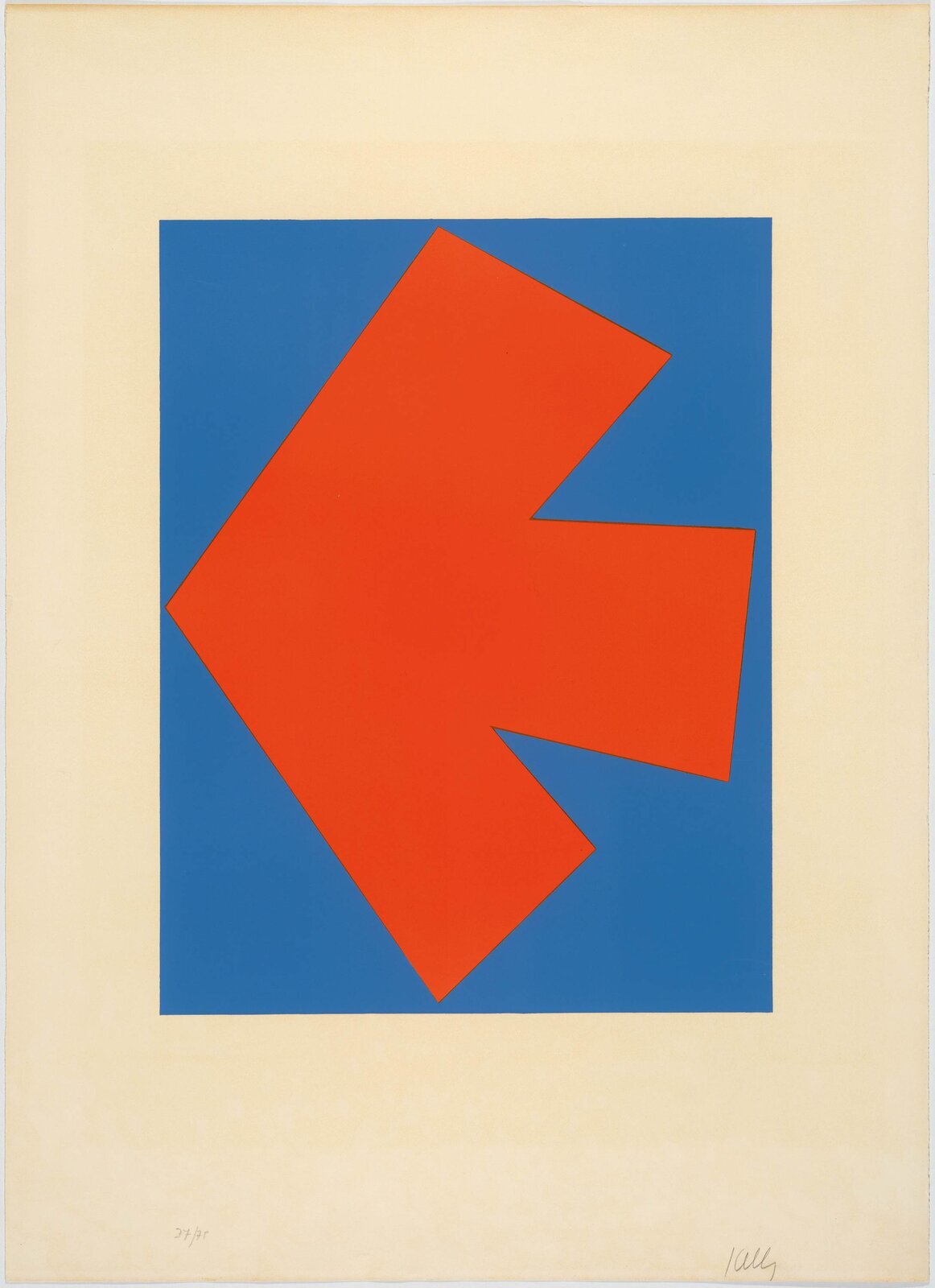 Ellsworth Kelly, Orange over Blue