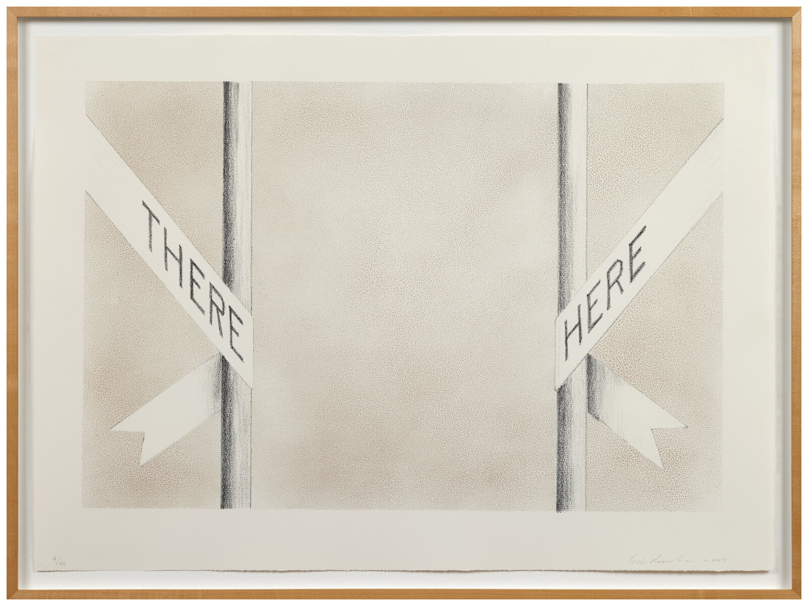 Ed Ruscha, There and here (state 1)